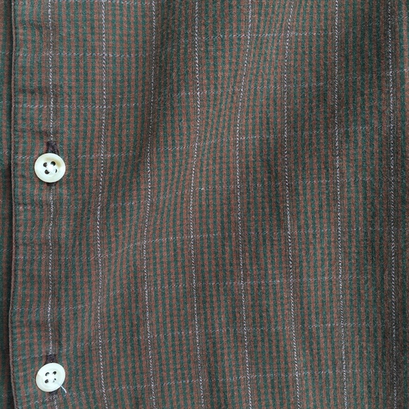Haggar Brown/Green/White Plaid Shirt - Picture 2 of 4